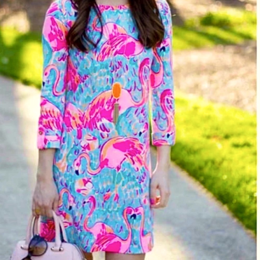 Lilly Pulitzer Flamingo Dress.